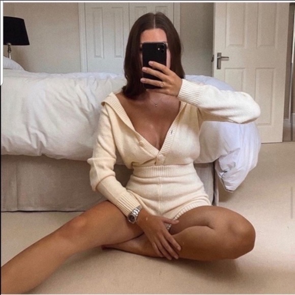 Zara knit blend playsuit in birch - Picture 7 of 7